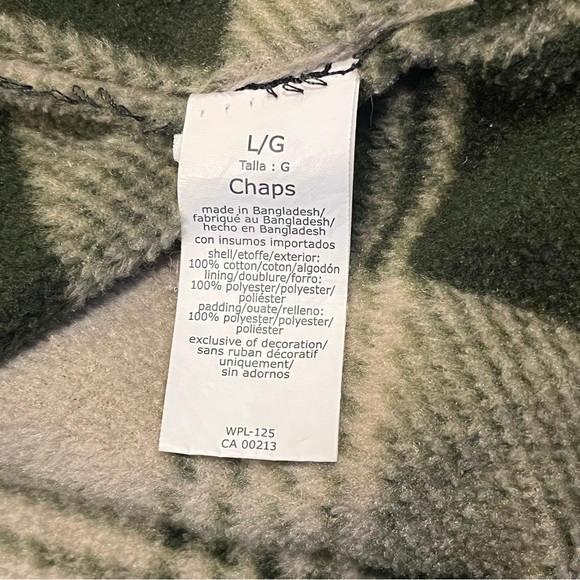 Chaps Ralph Lauren Olive Green Shacket - Picture 8 of 9